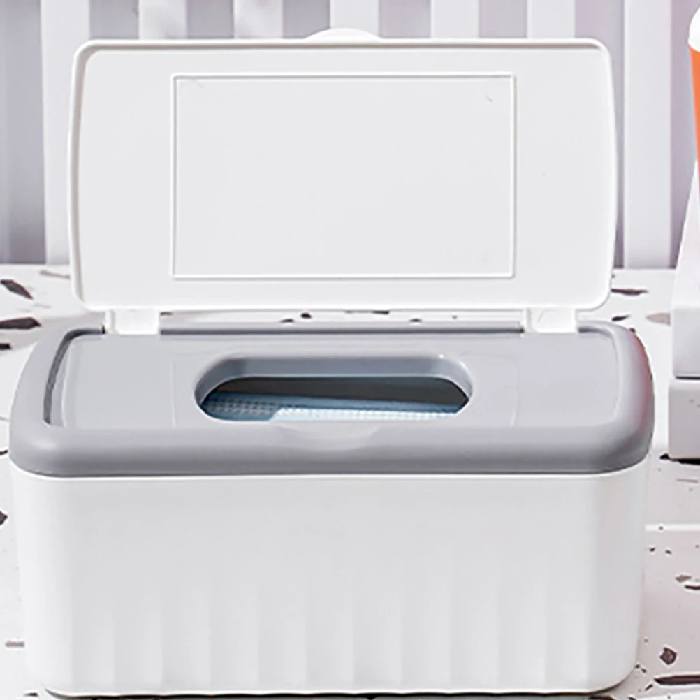 

Large Capacity Rectangular Tissue Box Cover Organizer Dispenser High Wipes Storage Humidity Sealed Pull-Out Lid Bathroom Living