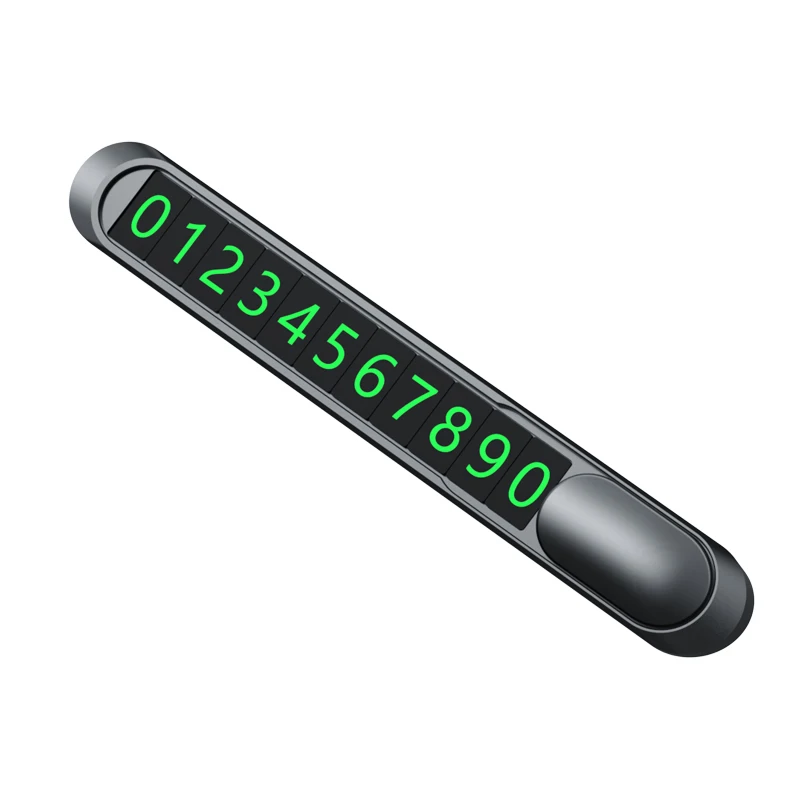 Temporary Parking Card Phone Number Card Car Sticker Car Accessories Luminous Metal Alloy Phone Number Car Sticker Hidden image 6