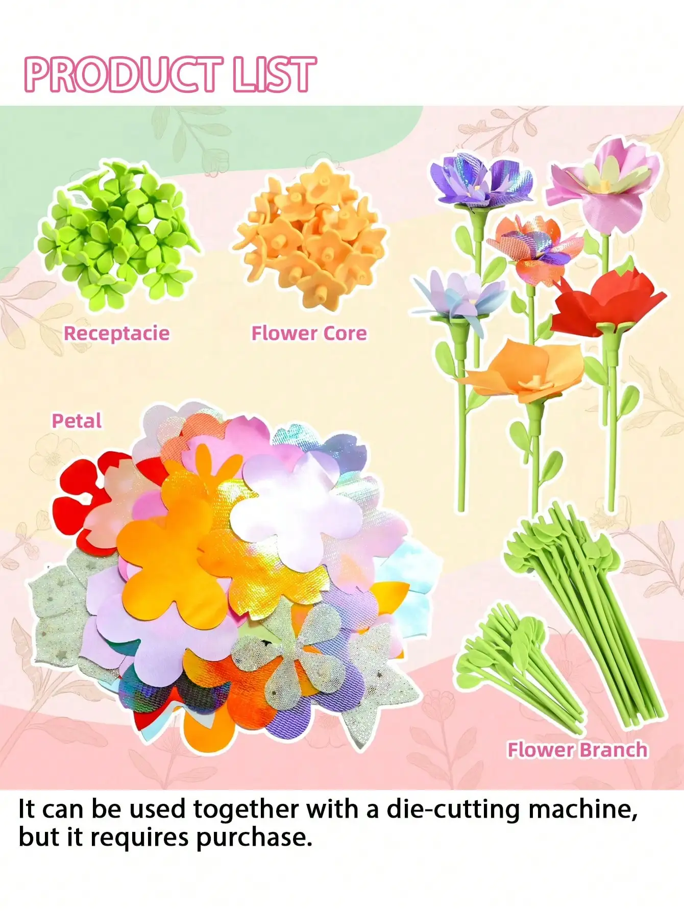 Zestaw do tworzenia kwiatów dla dzieci z prasą, zabawki artystyczne dla dzieci, prezent