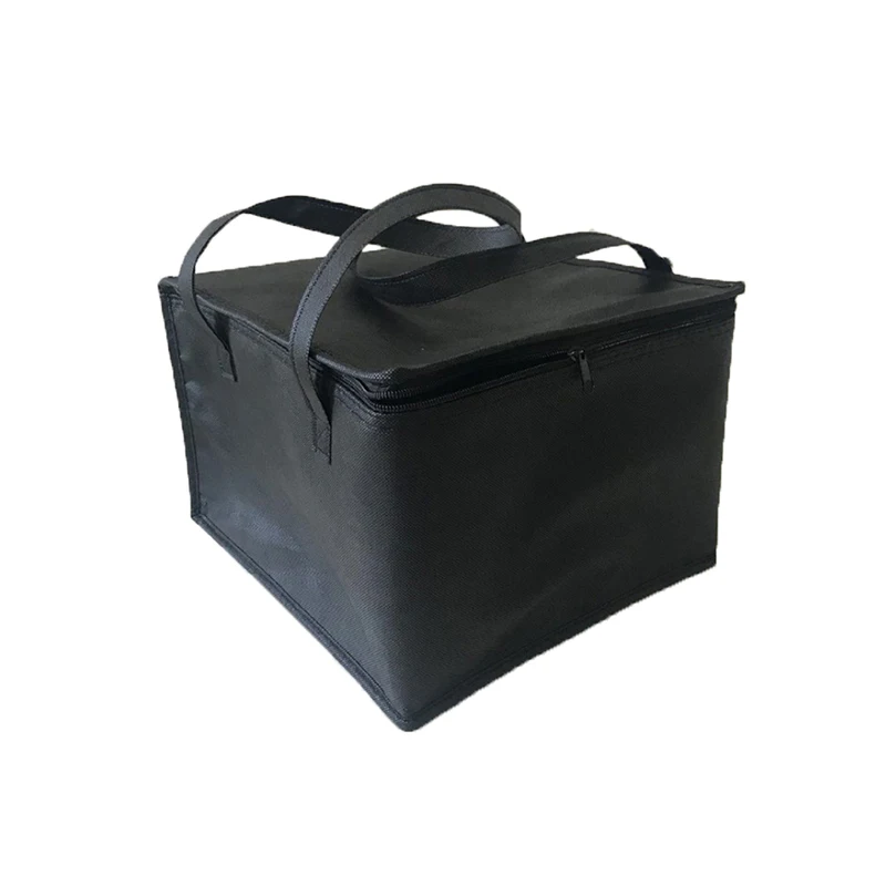 10inch Insulated Thermal Cooler Bag Lunch Time Sandwich Drink Cool Storage Big Square Chilled Zip Tin Foil Food Bags