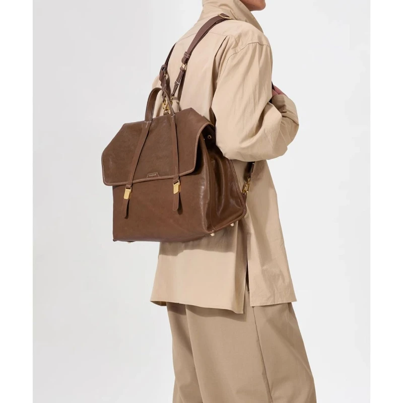 Songmont Tour Briefcase Vegetable Tanned Leather Crossbody Shoulder Bag Tote Shoulder Bag