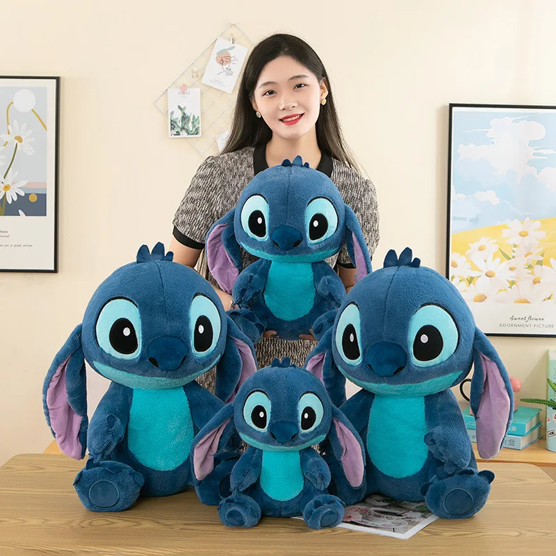 Disney Aoger Lilo & Stitch Stuffed Plush Doll Edition Stitch Rose Doll Creative Kawaii Pillow Toy Birthday Gift for Girl