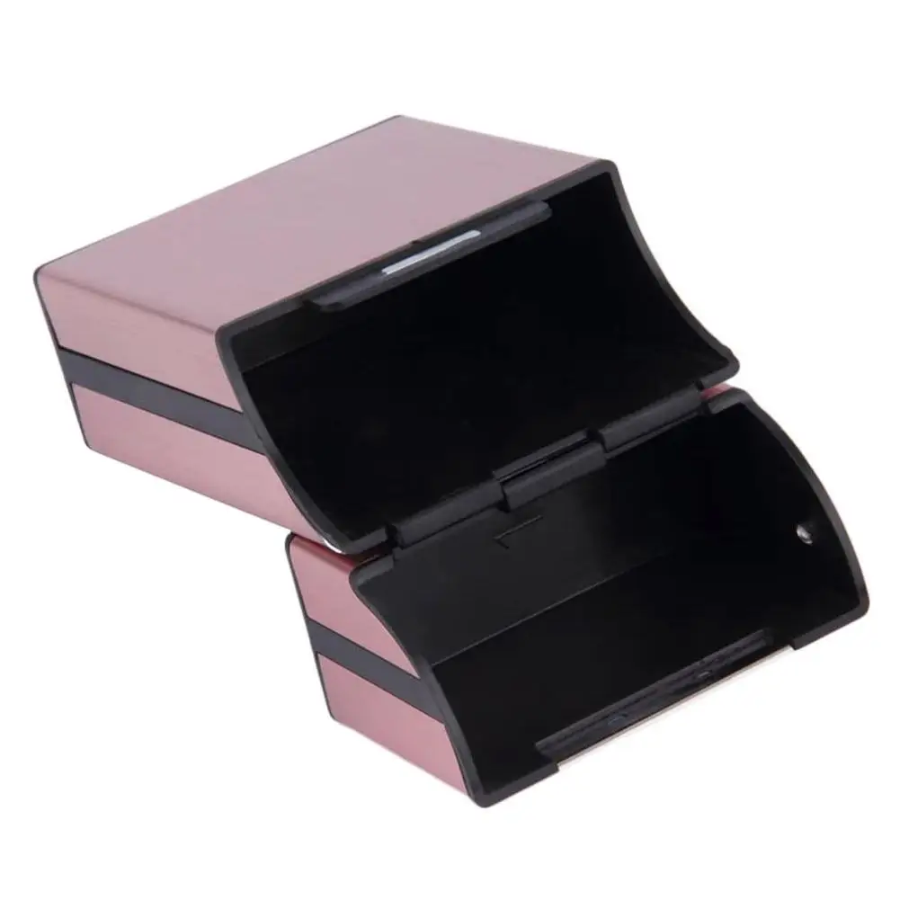 Brushed Aluminum Cigarette Case - 20 Capacity Elegant Metal Holder for Men, Bulk Pack of Gentleman's Smoking Accessories image 2
