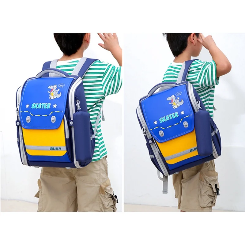 High-capacity Primary Children Cartoon Dinosaur Rabbit Backpacks New Girls Boys Students Fashion Cute Schoolbags with Pen Bag