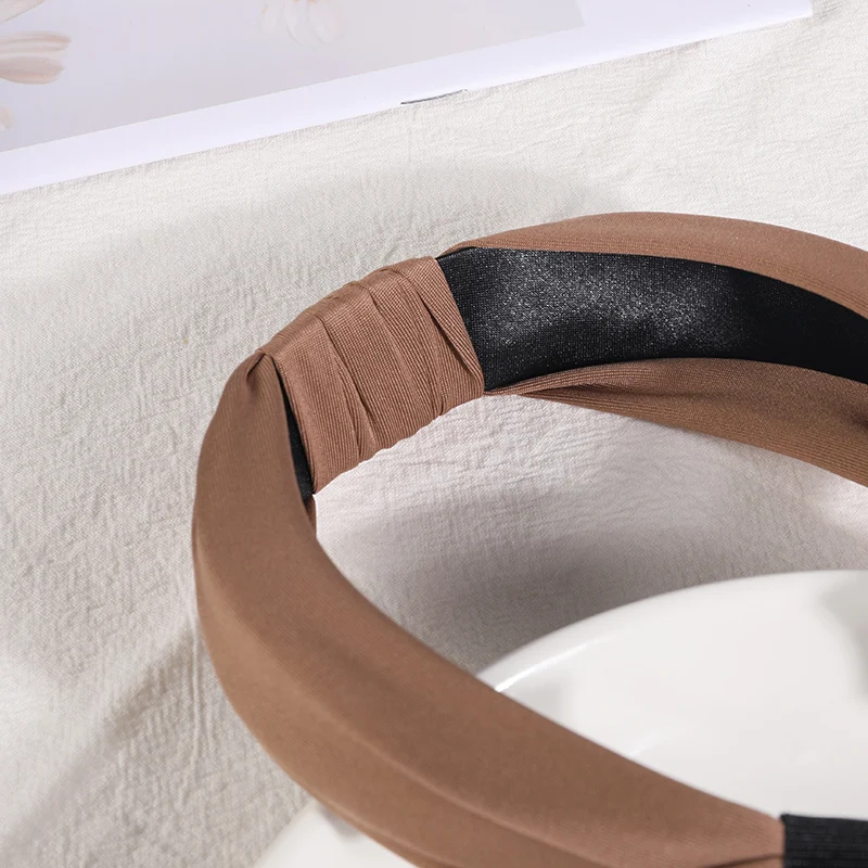 New Headbands for Women Girls Knotted Hair Band Solid Color Hairband Simple Hair Hoop Retro Makeup Headwear Hair Accessories