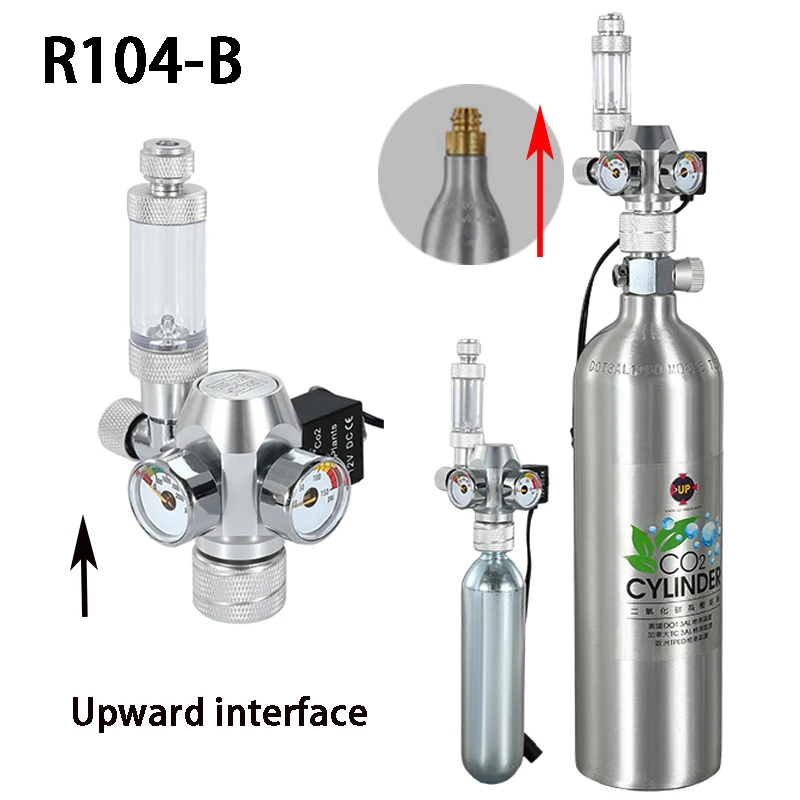 AC100-240V Aquarium CO2 Regler Elektromagnetisches Ventil Blasenzähler CO2 Steuerungssystem Aquarium CO2 Druckminderventil – Detail 6