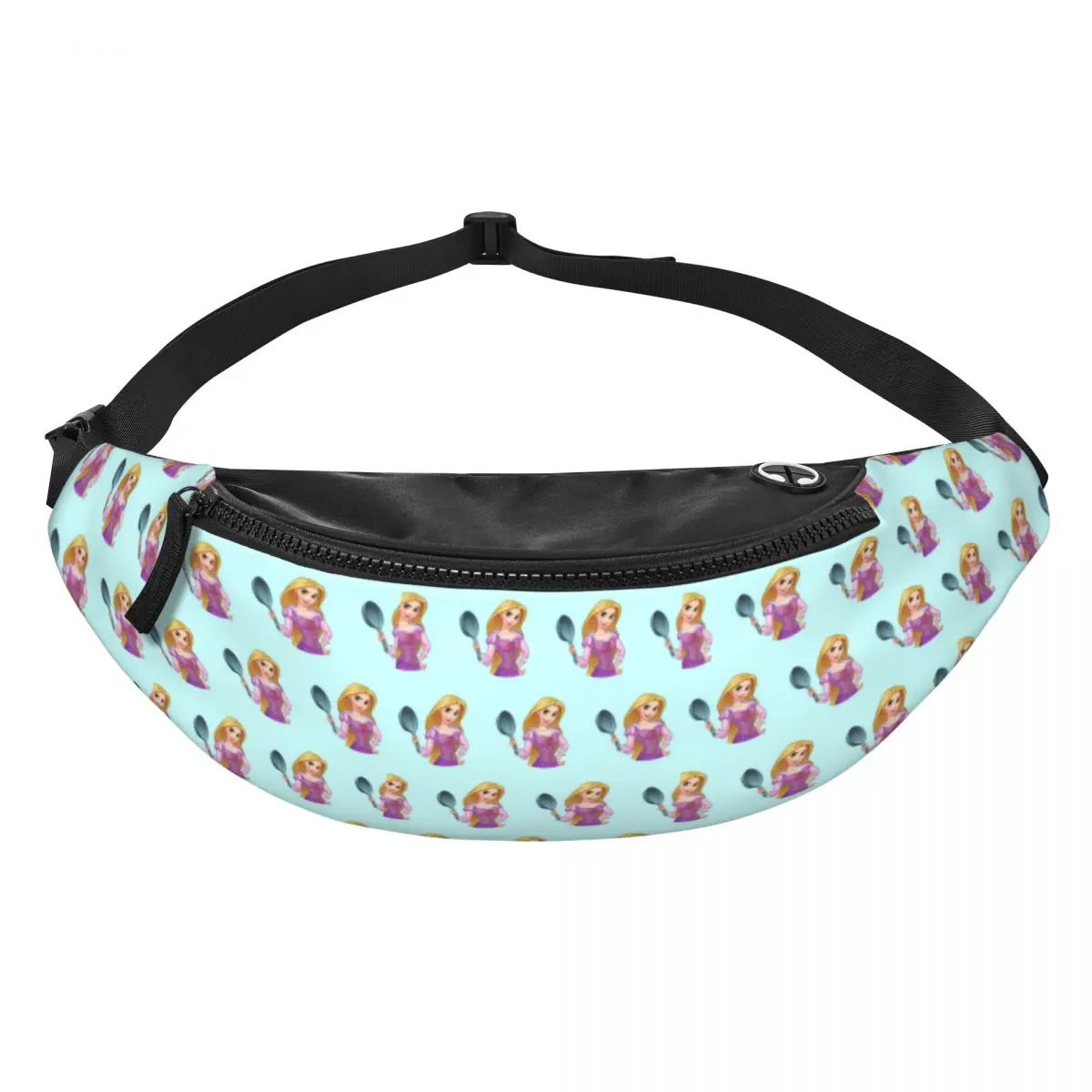 

Custom T-Tangled Fanny Pack Men Women Cool Cartoon Funny Crossbody Waist Bag for Travel Cycling Phone Money Pouch