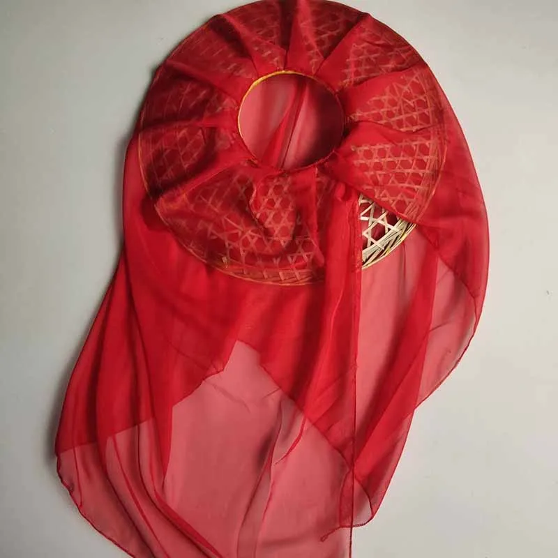 2026 Antiker Chinesischer Kampfkunst-Bambushut Feenvorhang Sonnenschutz Hanfu Cosplay-Zubehör Legendärer Heldenkopfschmuck Schleier – Detail 3