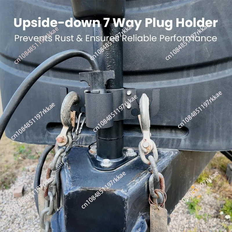 Trailer Traction Chain Finisher with 7-Way Jacks - Durable RV Tongue Accessories