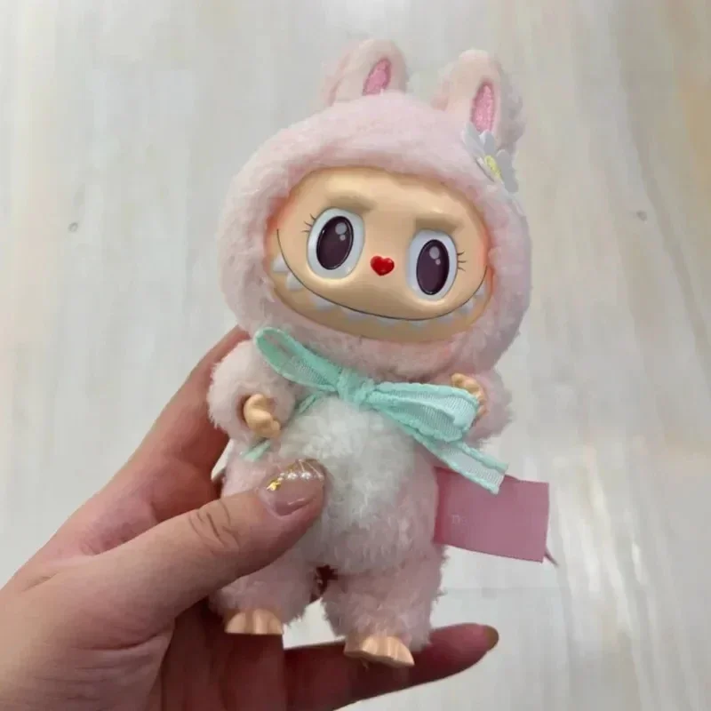 

Cut Labubu The Monsters Have A Seat Series Vinyl Doll Pink Green Pendant Action Figurine Model Collectible Festival Gift