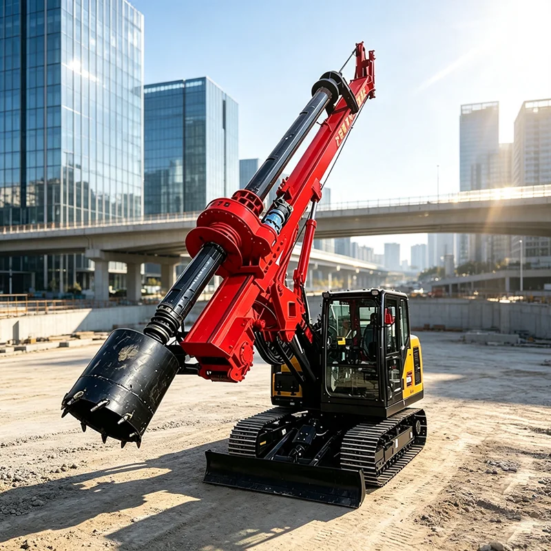 Heavy Torque Crawler Rotary Drill Rig Rotary Piling Machine for Rock Stratum Drilling Operation