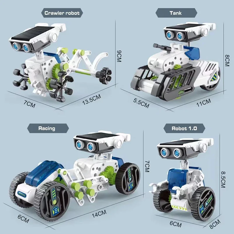 12 em 1 ciência robô solar crianças brinquedo diy construção alimentado ferramenta de aprendizagem haste educação jogos kit tecnológico presente das crianças