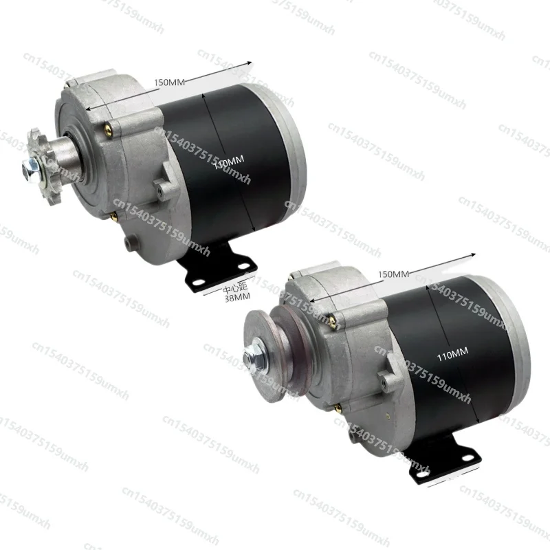12V 24V 600W DC Coil Winding Motor High-Power Spray Drive Motor with 100-120 RPM 428 Sprocket 12 Teeth for Modified Installation