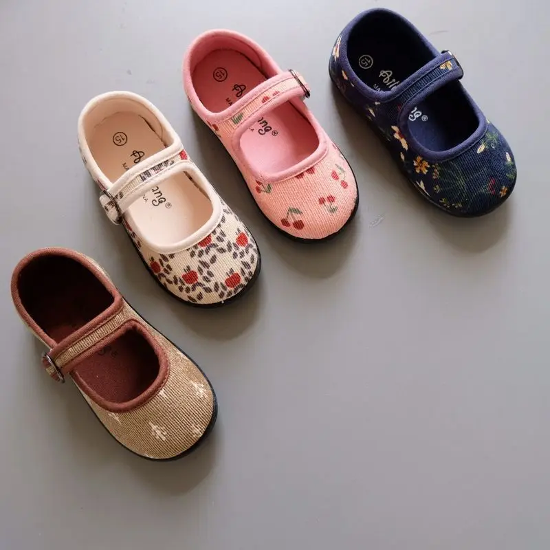 Zapatillas Kids Casual Shoe 2023 Summer New Floral Girl Shoes BabyToddler Shoes Soft Soled Girl Canvas Shoes Anti Slip Kid Shoe