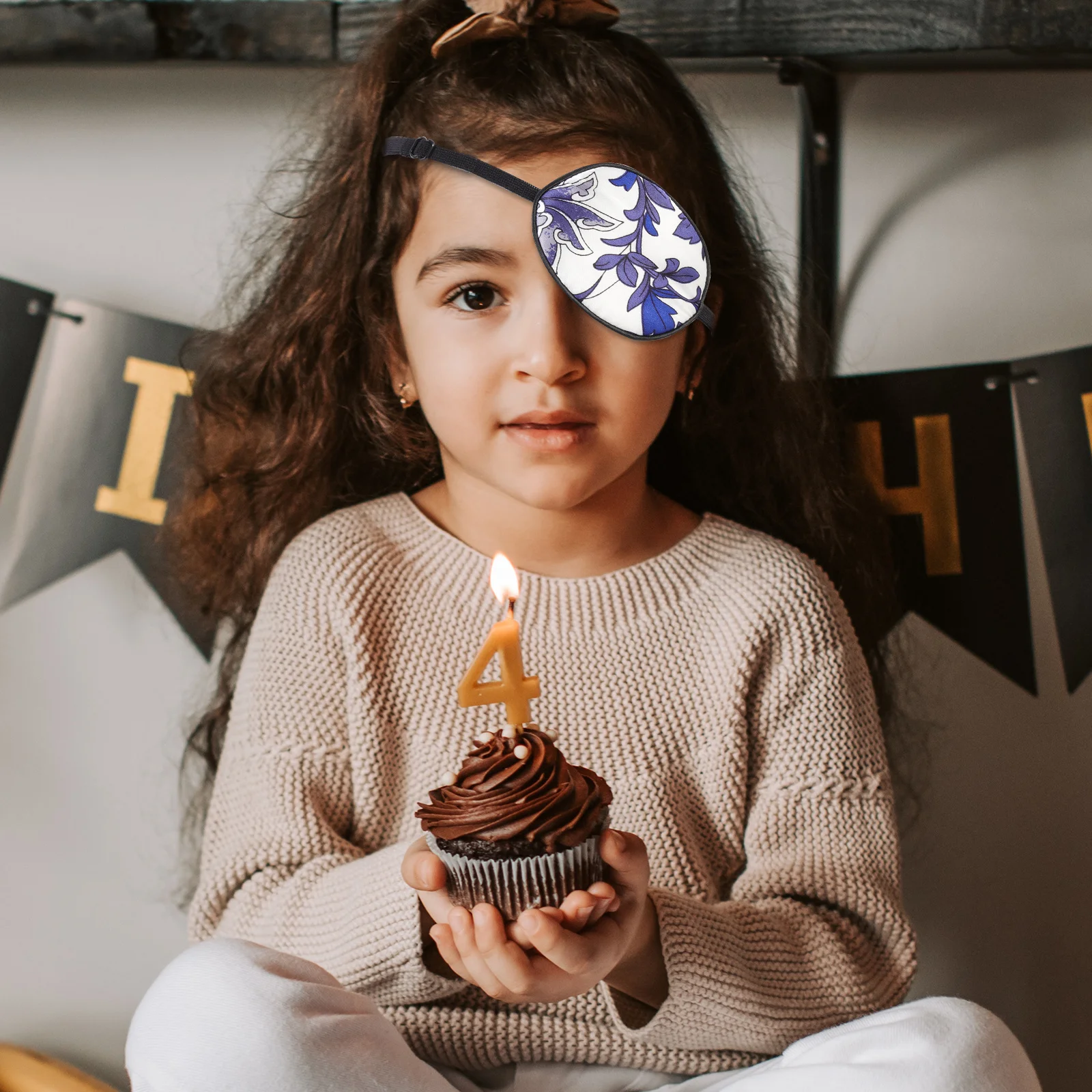 

2 Pcs Silk Eye Mask Patch for Patches Lazy -eye Reusable Care Amblyopia