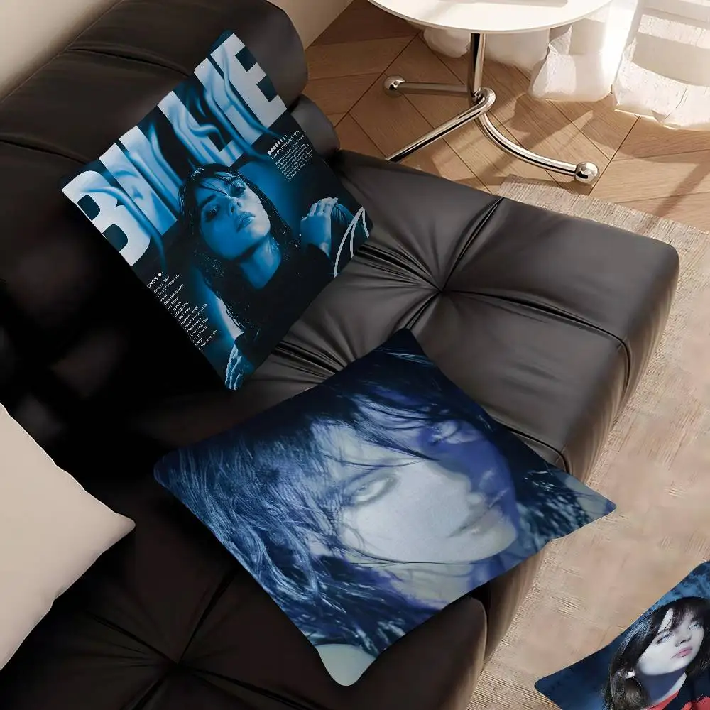 B-Billie E-Eilish Pillow Anime Pillow Sofa Bed Head Pillow Cover Cushion Cover 45x45 cm Fashion