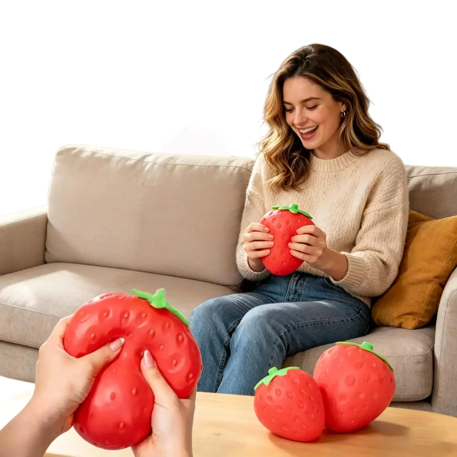 Squishy Squeeze Spielzeug Super Jumbo Erdbeer-Sahne Duftend Langsam Aufsteigend Weich Spaßig Neuheit Stressabbau Party Erwachsene Kreative Geschenke