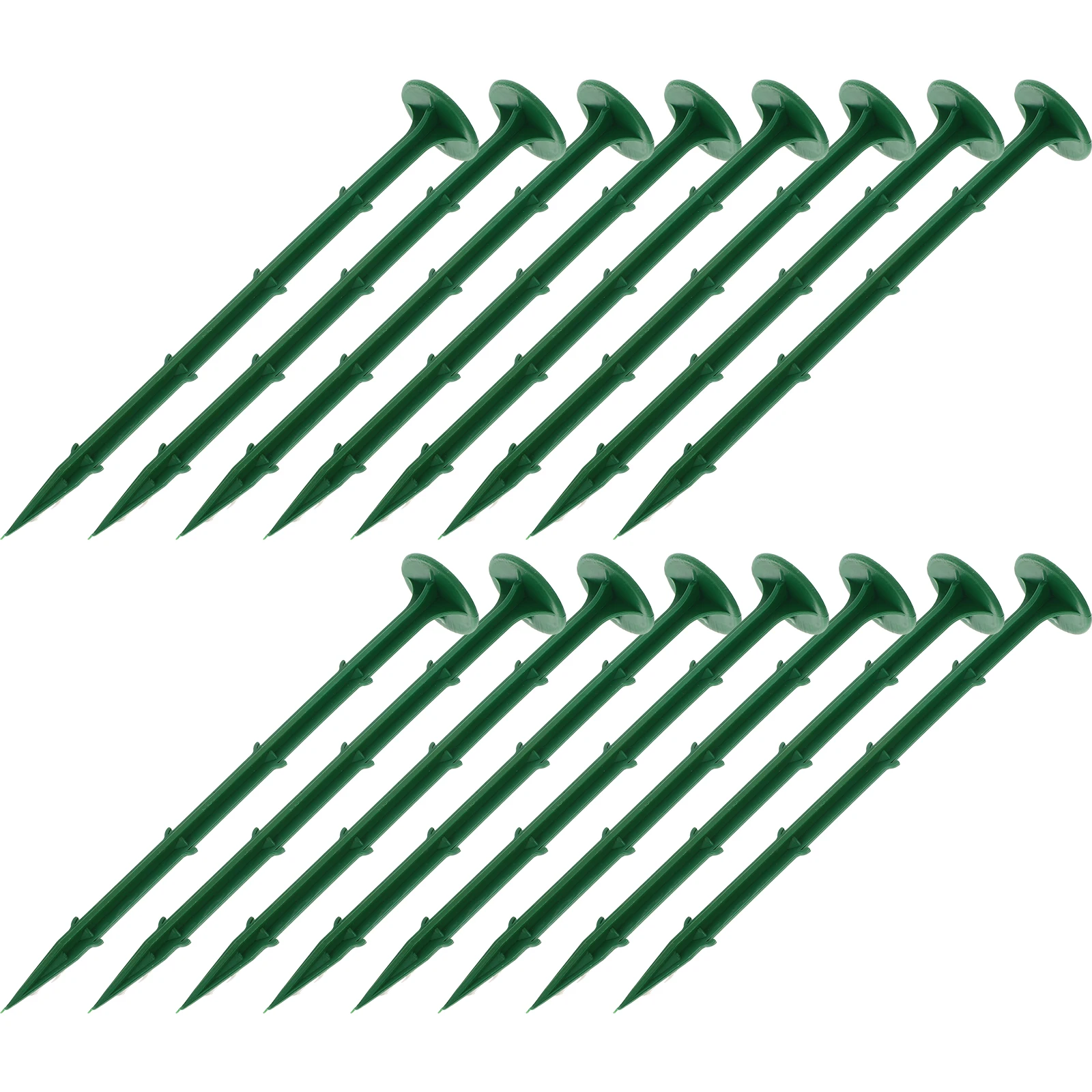 

100pcs Plastic Garden Stakes 20cm Green Landscape Fabric Pegs for Weeding Cloth Tarp Fixing Durable Outdoor Use