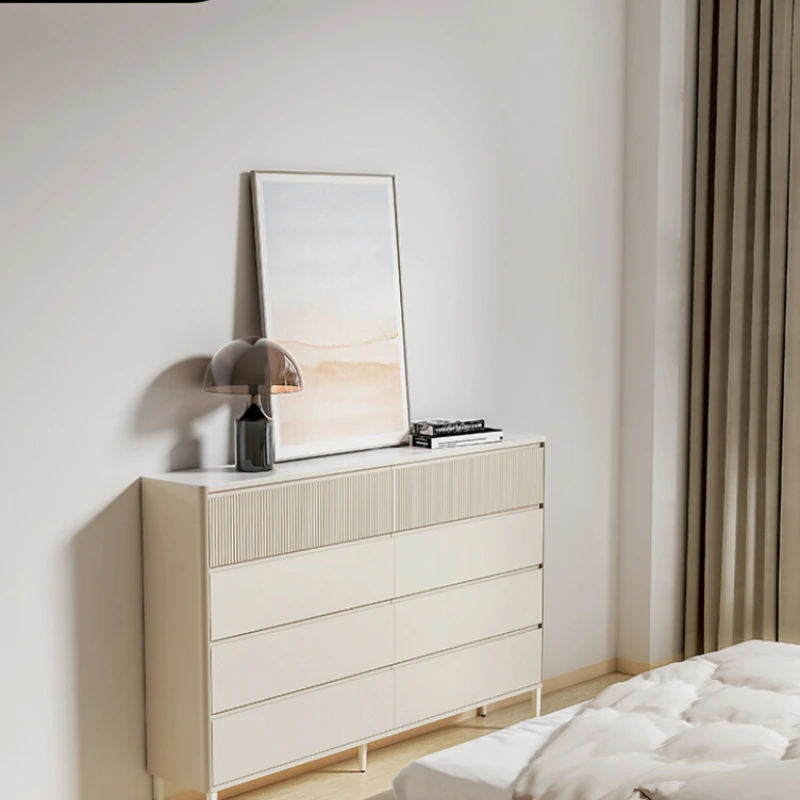 

Ultra thin bucket cabinet, cream wind 25cm, drawer storage cabinet, extremely narrow, master bedroom bed tail