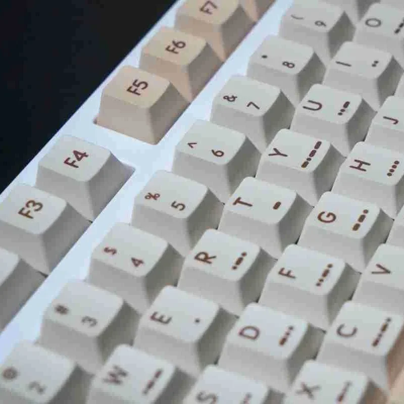 Kata sandi Morse 139 tombol, keycaps sublimasi termal, ketinggian pabrik asli PBT pilihan, cocok untuk sebagian besar kolom standar