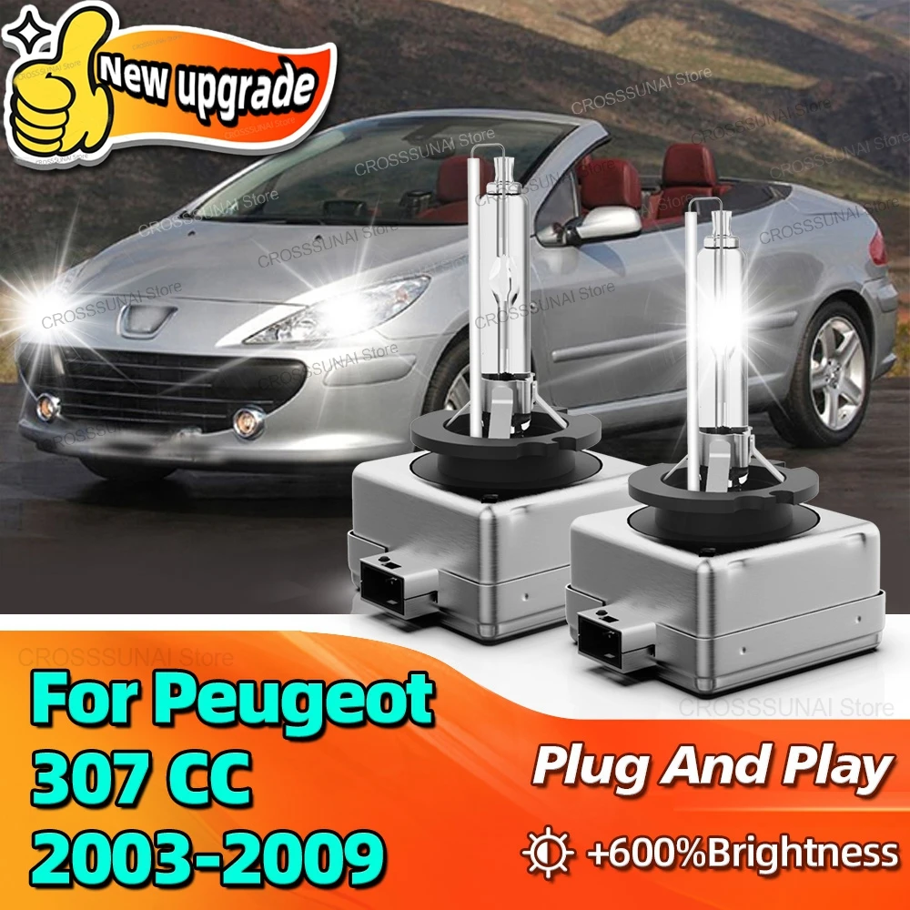 

35 Вт фары D1S HID ксеноновые лампы 6000K Сменные автомобильные лампы для Peugeot 307 CC 2003 2004 2005 2006 2007 2008 2009