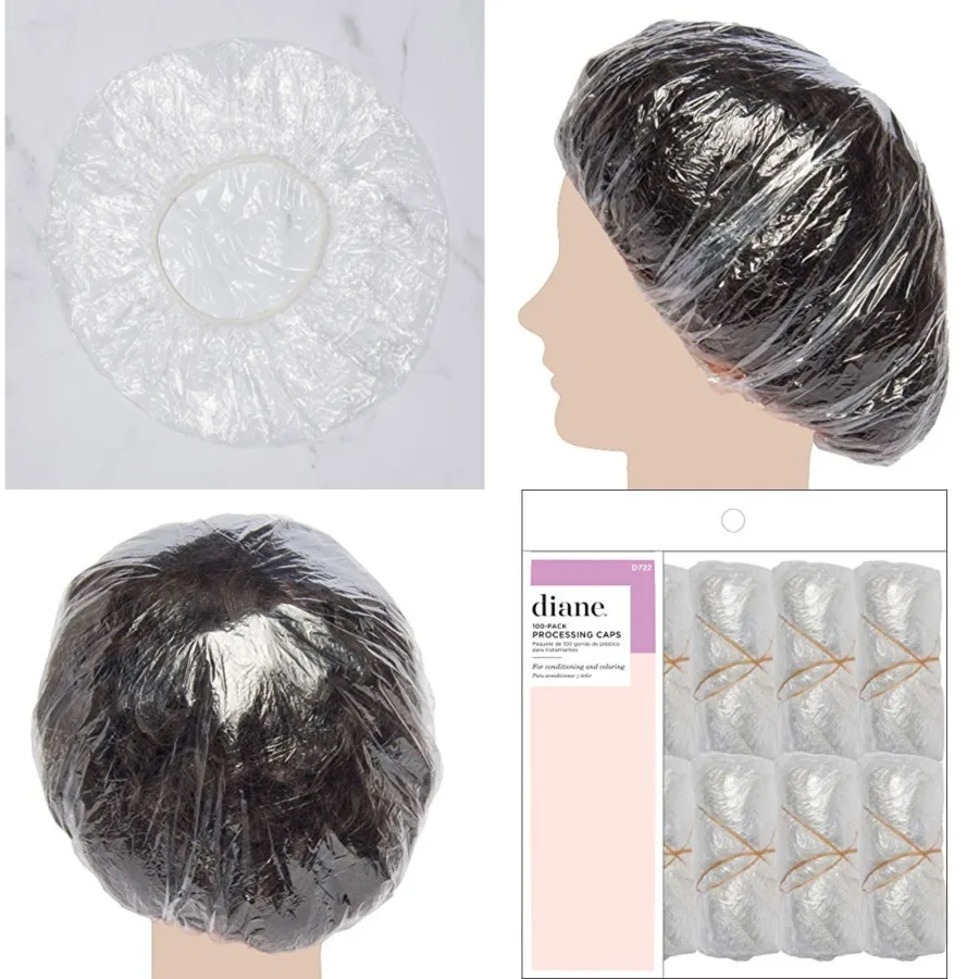 

Diane Disposable Clear Processing Hair Caps, For Salons, DIY, Conditioning, Dyeing, Hair Treatments ( 1
