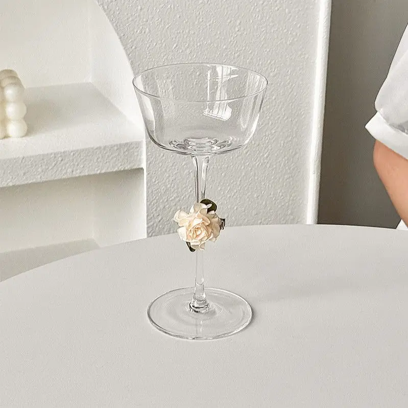 Japanese Kimura Dish Cup Wide Mouth Cup Goblet Atmosphere Crystal Glass Tower Cup Slightly Drunk Cocktail drinking glasses