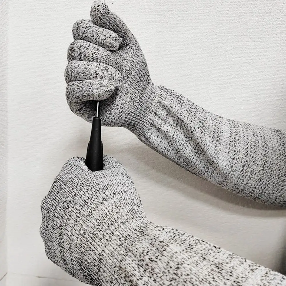 Safety Lengthened Arm Sleeve Cut Resistant Anti-Puncture Work Gloves Breathable Skin-friendly Protective Glove Industry