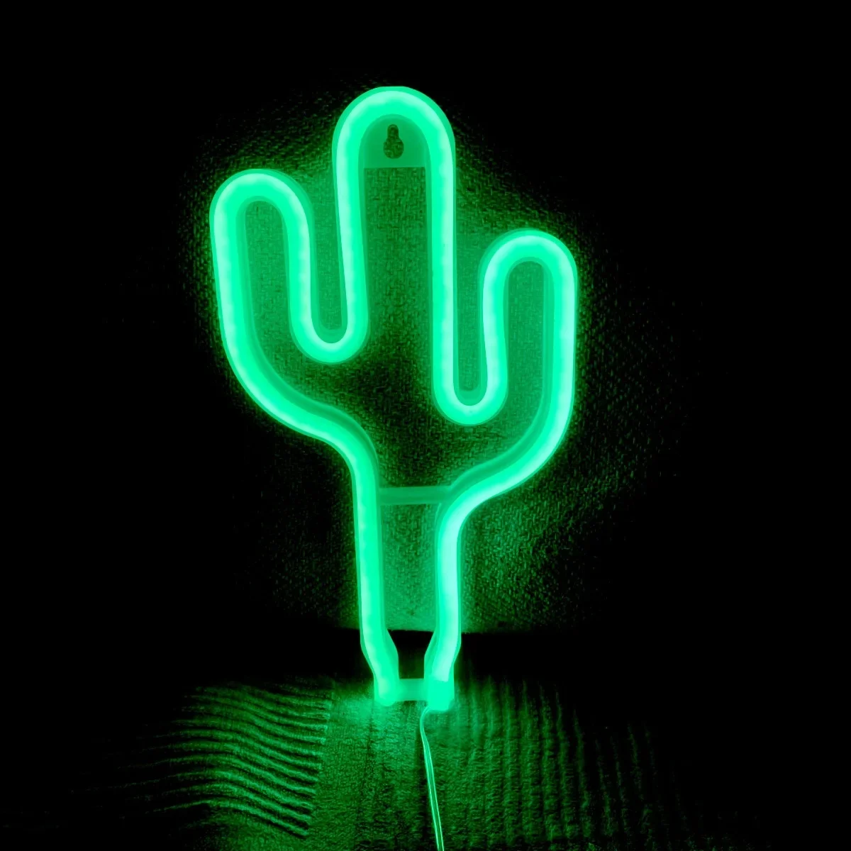 LED Neon Night Light Cactus Modeling Lights Bedroom Room Decorative Background Wall Hanging Neon Sign Ornaments