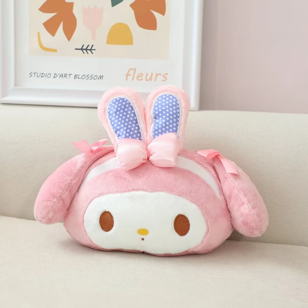 Lovely My Melody Headrest Cushion Car Seat Belt Cover Cartoon My Sweet Piano Pillow Comfortable Kawaii Car Decor Girl