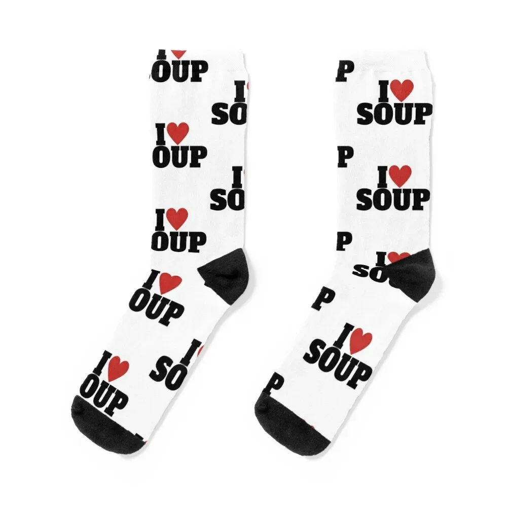 I Love Soup Socks custom sports Non-slip Girl'S Socks Men's