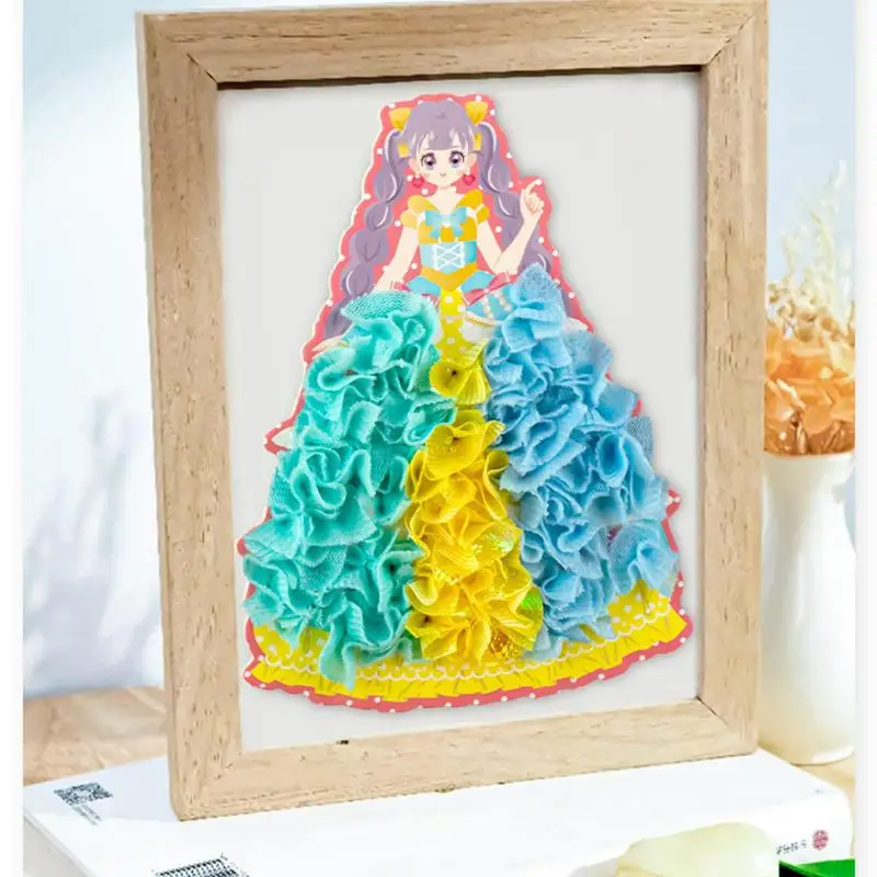 Diy Schilderij Sticker Ambachtelijk Speelgoed Kind Kunst Meisjes Porren Prinses Handgemaakte Educatieve Magische Kinderen Geschenken