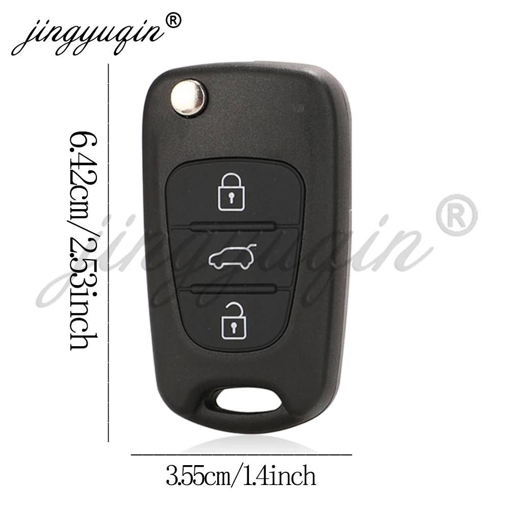 jingyuqin 95430-2P660 Flip Remote Car Key Fob 433MHz ASK ID46 for Kia Sorento 2009 2010 2011 2012 Ce0678 2009DJ0651 SEKS-KM10Tx
