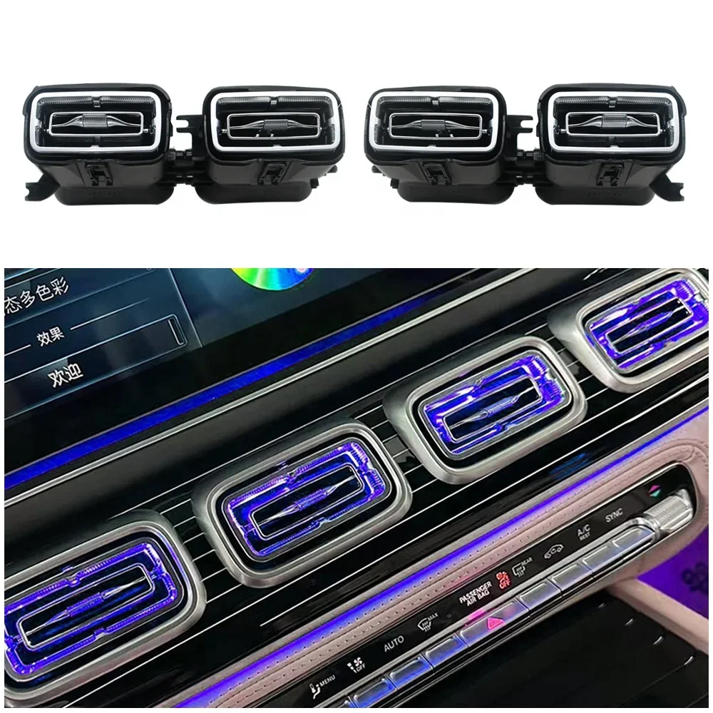 Car Interior Turbine Air Vent LED Atmosphere Light Air Outlet Ambient Light For Mercedes GLE/GLS W167