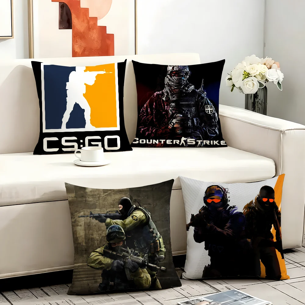 Game C-CSGO 2 cushion cover Anti-dustmite Sofa Cushion Decorative Office Cover Lounge Area Indoor & Outdoor Use