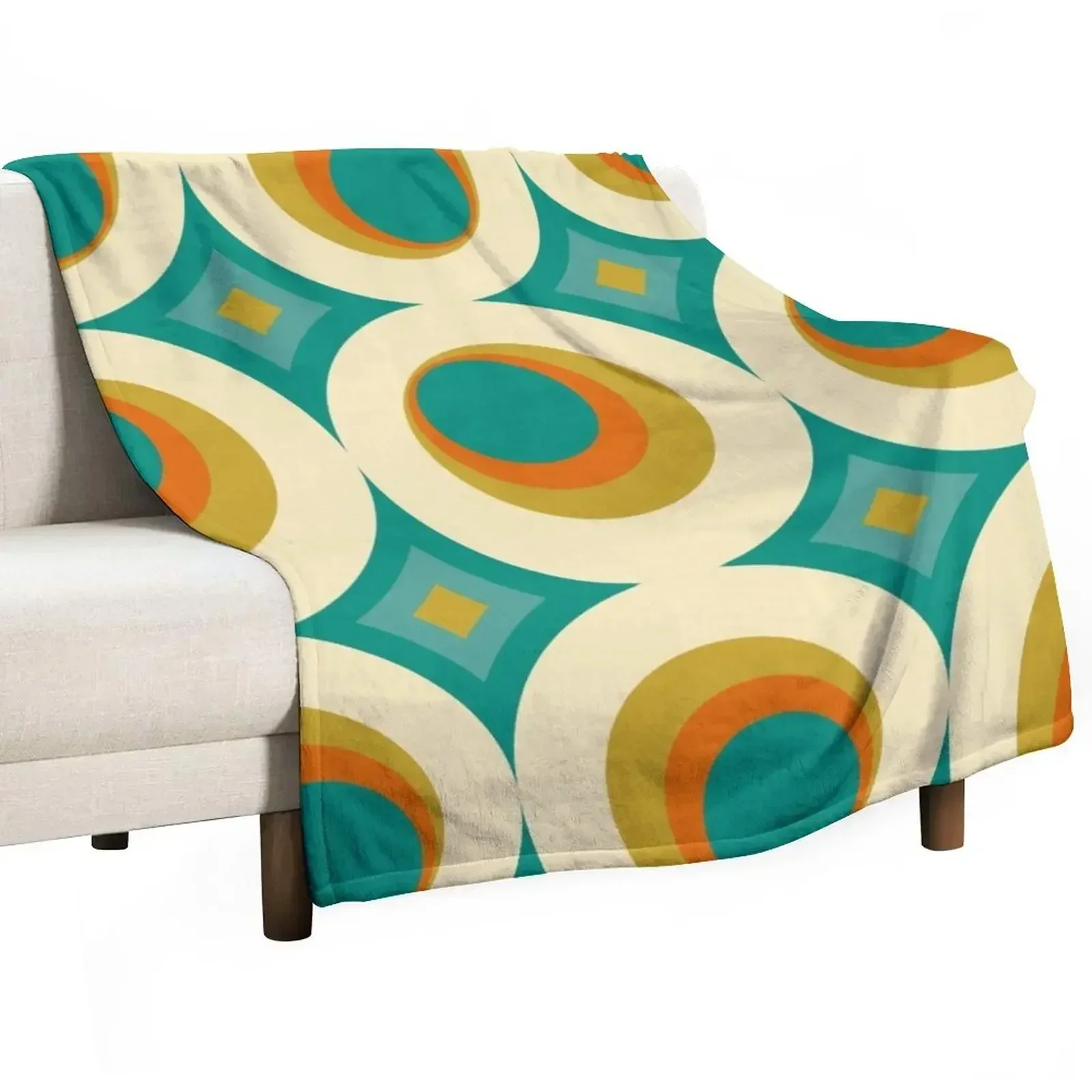 Mid-Century Modern Splash Throw Blanket Soft Beds Plaid on the sofa Shaggy valentine gift ideas Warm Furrys Blankets