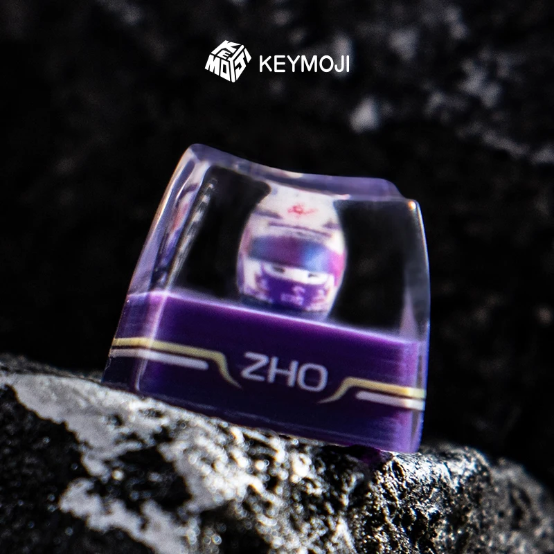 F1 Helmet Artisan Keycap Custom Handmade Personalized Resin Keyboard Cap ZHO Gaming KeyCap for Mechanical Keyboard 1U Cherry MX