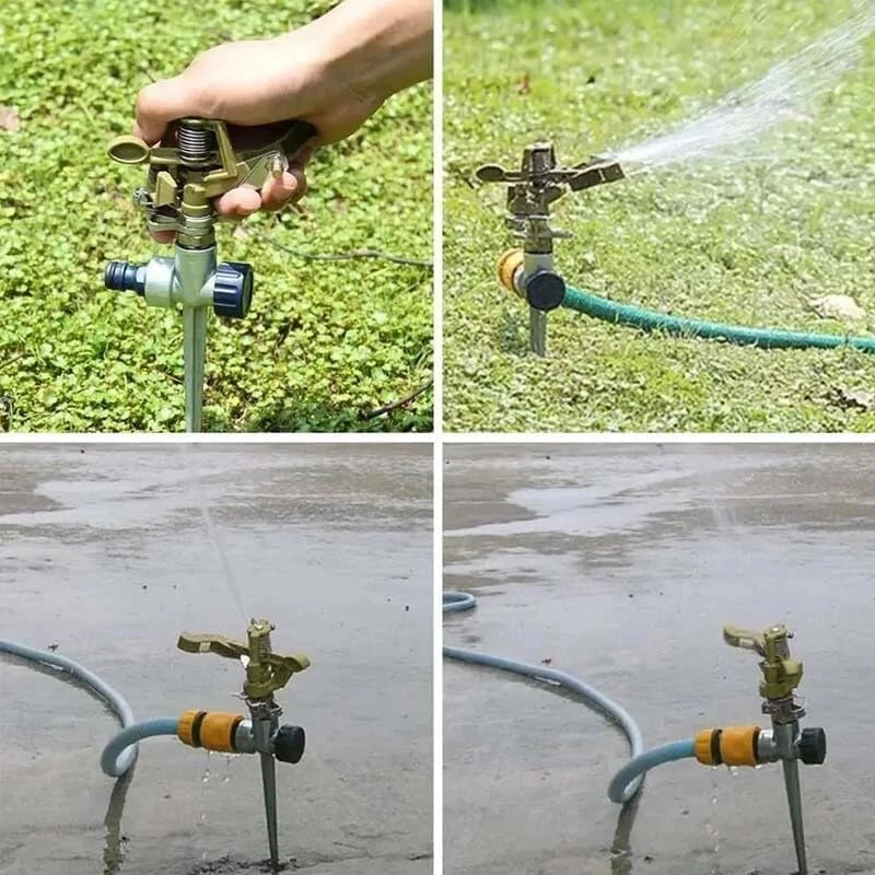 Set Zinc Alloy Water Sprinklers for Lawns Yard Sprinklers Heavy Duty Sprinkler Heads Adjustable 360  Large Area Irrigation view 4