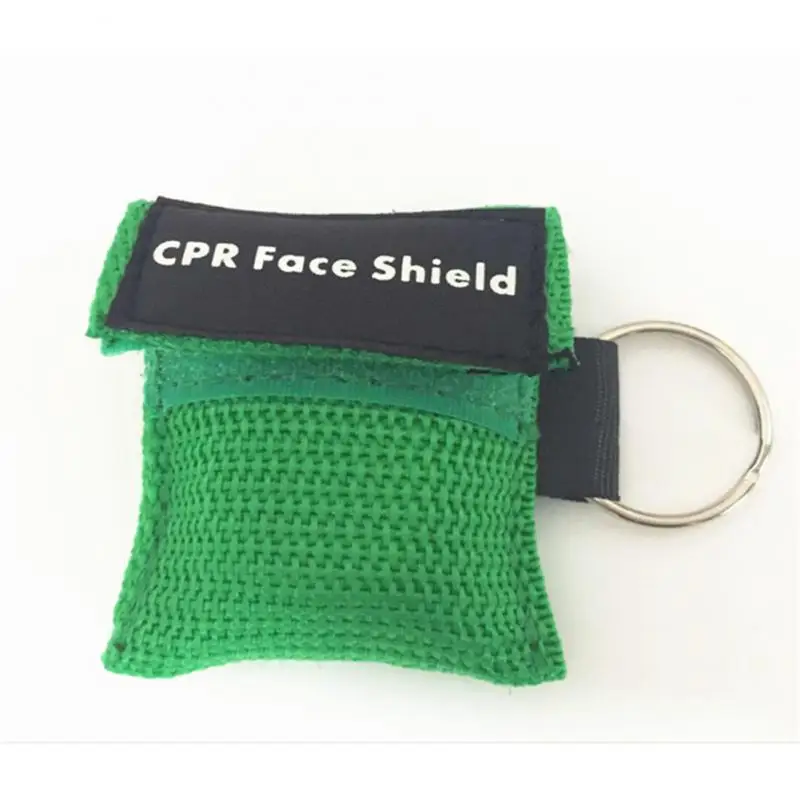 Resuscitator Mask portable Emergency Aid Face Shield Artificial Respiration Disposable Respirator Keychain Health Care Tools