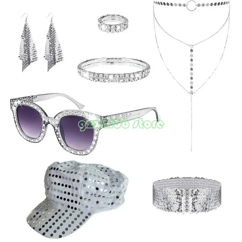 

T5UF Disco 60S 70S 80S SET SET ROCKSTARS Outfit Party Costum