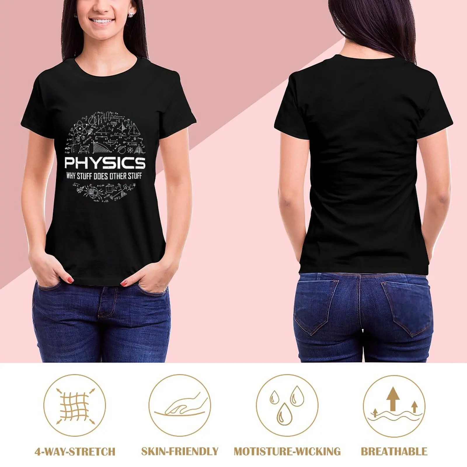 Divertente fisica fisica amante fisica umorismo donne stampa T-Shirt magliette grafiche Casual a maniche corte T-Shirt femminile taglia S-4XL