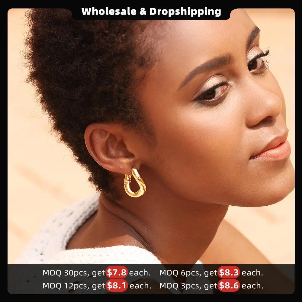 ENFASHION Punk Link Chain Hoop Earrings For Women Gold Color Small Circle Hoops Earings Fashion Jewelry Aros De Moda 2020 EC1044