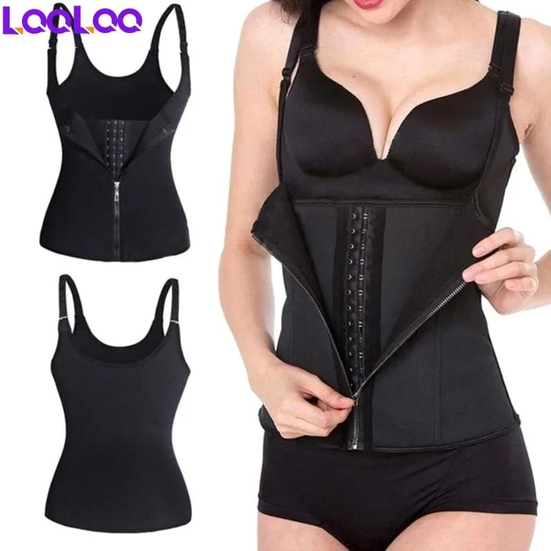 

1Pcs Waist Support,Women's Zipper Style Body Hugging Court Corset,Chloroprene Rubber Patch,Sweat Wicking Vest,Shapewear