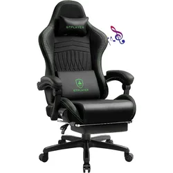 GTPLAYER-silla gaming para ordenador, mueble de oficina, cuero, marfil