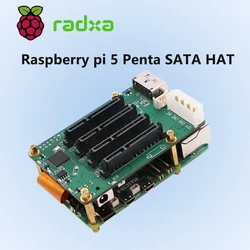 Raspberry Pi 5 Penta SATA HAT - Up to 5x SATA disks HAT