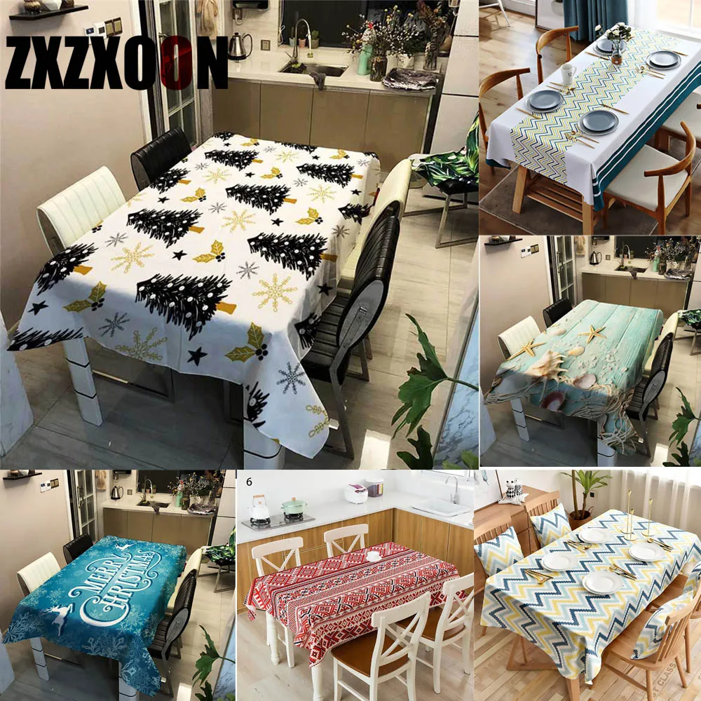 Modern Minimalist Style Rectangular Waterproof Oxford Cloth Table Cloth Home Textile Kitchen Decoration Tablecloth Mantel Mesa