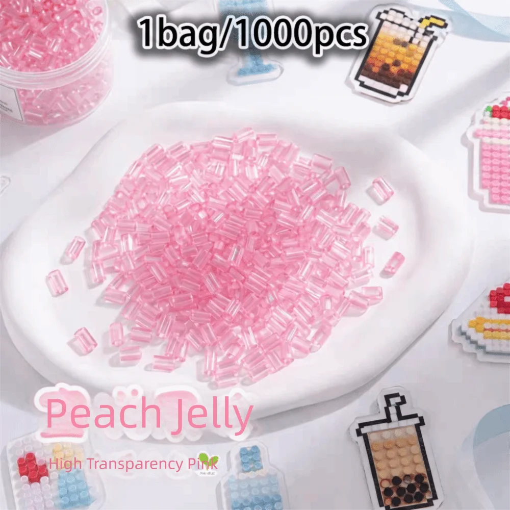 New High-Transparency Handmade DIY Perler Beads 2.6mm Heat Press Glass-Colored Perler Bead Handmade Transparent Perler Beads