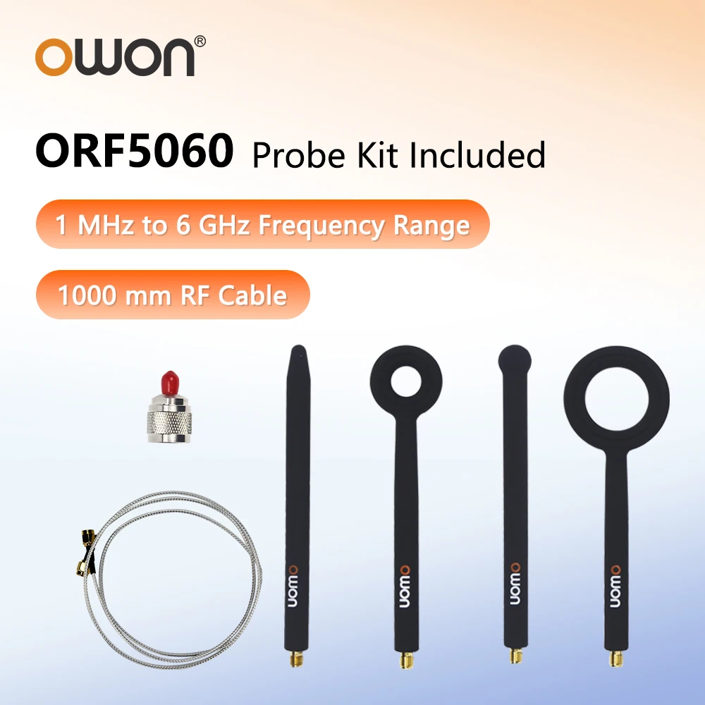 OWON ORF5060 Complete Near Field Probe Kit Multiple Probe Heads 1000mm RF Cable 1-6GHz EMI Radiation Measurement Tool