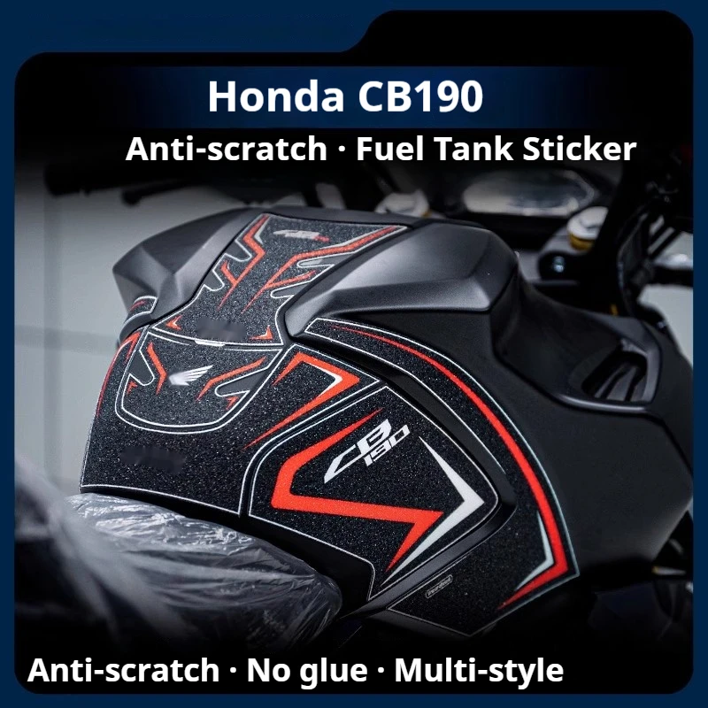 For 23 Honda CB190R Fuel Tank Stickers, Fishbone Stickers, Waterproof Personalized Modification Accessories, Protective Stickers