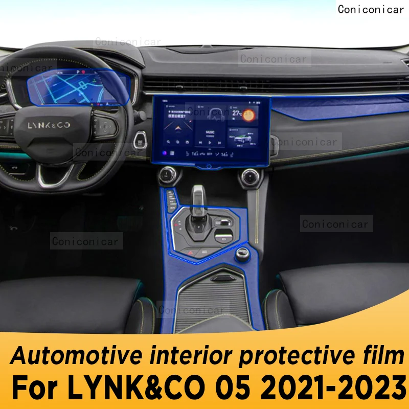 

Car Accessories For LYNK&CO 05 2021 2022 2023 Center Console Protective Film Gearbox Panel Sticker Anti-scrath Protection Cover